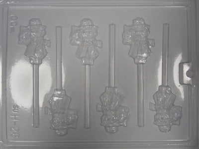 Moule à chocolat Halloween - Épouvantail sur bâton - Suçon (S-H26)