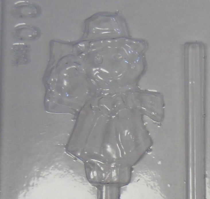 Moule à chocolat Halloween - Épouvantail sur bâton - Suçon (S-H26)