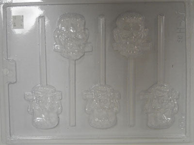 Moule à chocolat Halloween - Frankenstein sur bâton - Suçon (S-H27)