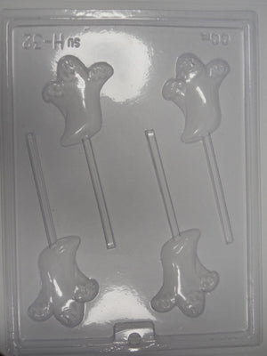 Moule à chocolat Halloween - Fantôme sur bâton - Suçon (S-H32)