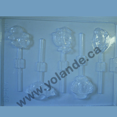 Moule à chocolat Halloween - Fantôme - Sorcière sur bâton - Suçon (S-H49)