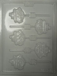 Moule à chocolat Halloween - Tête d'épouvantail - Suçon (S-H53)