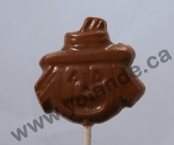 Moule à chocolat Halloween - Tête d'épouvantail - Suçon (S-H53)