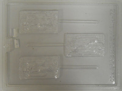 Moule à chocolat Halloween - Frankenstein sur bâton - Suçon (S-H73)