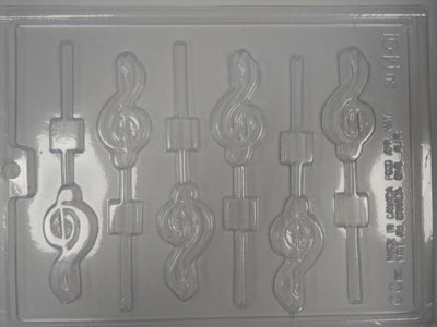 Moule à chocolat Musique - Clé de sol sur bâton - Suçon (S-M01)