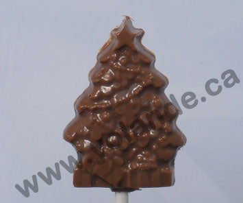 Moule à chocolat Noël - Sapin sur bâton - Suçon (S-N109)
