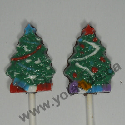Moule à chocolat Noël - Sapin sur bâton - Suçon (S-N109)