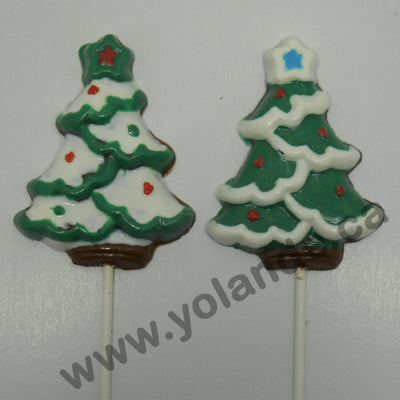 Moule à chocolat Noël - Sapin de Noël sur bâton - Suçon (S-N121)
