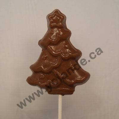 Moule à chocolat Noël - Sapin de Noël sur bâton - Suçon (S-N121)