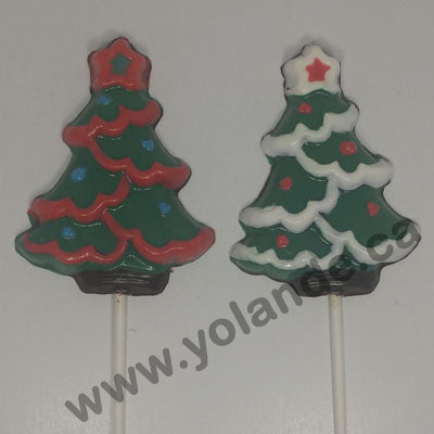 Moule à chocolat Noël - Sapin de Noël sur bâton - Suçon (S-N121)