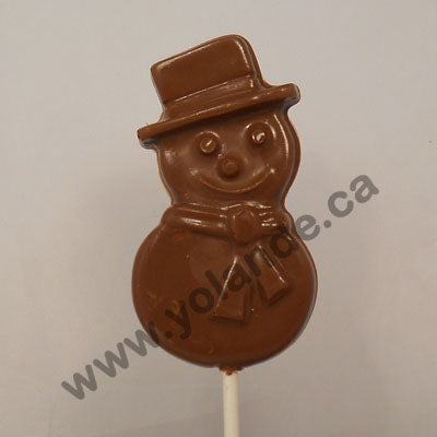 Moule à chocolat Noël - Bonhomme de Neige sur bâton - Suçon (S-N135)