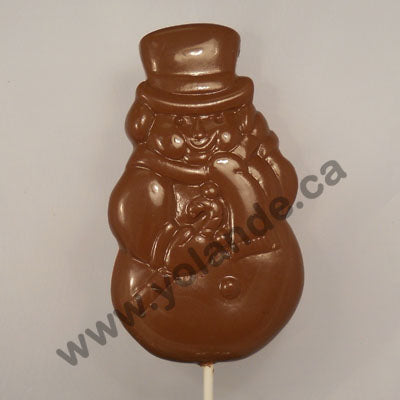 Moule à chocolat Noël - Bonhomme de neige sur bâton - Suçon (S-N139)