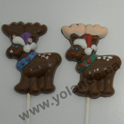 Moule à chocolat Noël - Renne sur bâton - Suçon (S-N147)