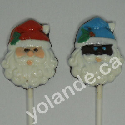 Moule à chocolat Noël - Père Noël sur bâton - Suçon (S-N18)