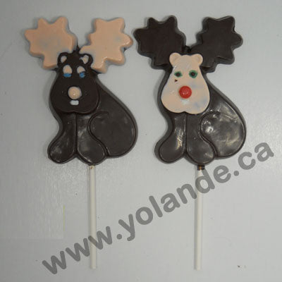 Moule à chocolat Noël - Renne sur bâton - Suçon (S-N201)