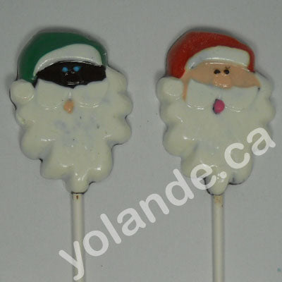 Moule à chocolat Noël - Père Noël - Figure sur bâton - Suçon (S-N20)