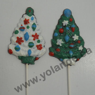 Moule à chocolat Noël - Sapin sur bâton - Suçon (S-N210)