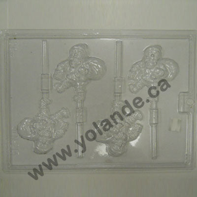 Moule à chocolat Noël - Père Noël sur bâton - Suçon (S-N213)