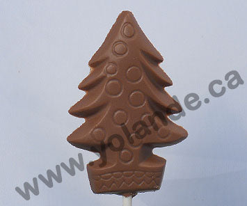 Moule à chocolat Noël - Sapin sur bâton - Suçon (S-N21)