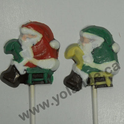 Moule à chocolat Noël - Père Noël sur bâton - Suçon (S-N23)