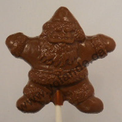 Moule à chocolat Noël - Père Noël étoile, Lune sur bâton - Suçon (S-N255)