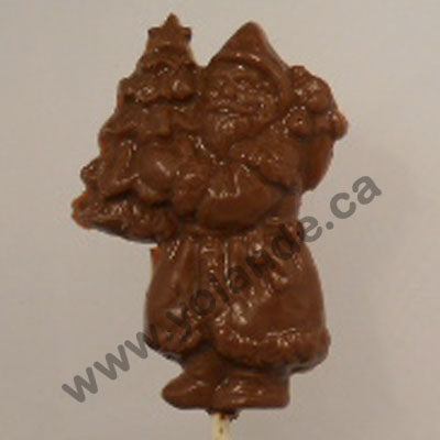 Moule à chocolat Noël - Père Noël étoile, Lune sur bâton - Suçon (S-N255)