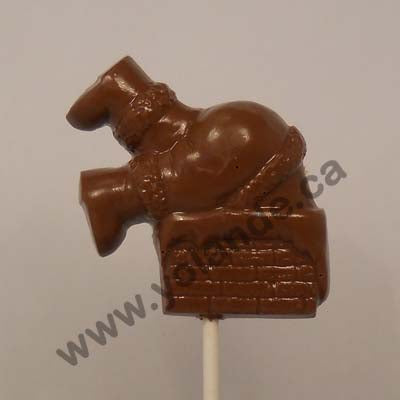 Moule à chocolat Noël - Père Noël dans la cheminée sur bâton - Suçon (S-N263)
