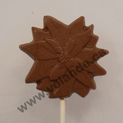 Moule à chocolat Noël - Poinsettia sur bâton - Suçon (S-N288)