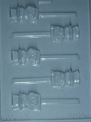 Moule à chocolat Noël - Bonhomme de neige sur bâton - Suçon (S-N29)