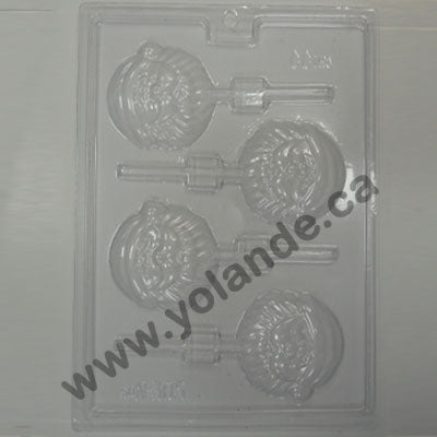 Moule à chocolat Noël - Père Noël sur bâton - Suçon (S-N305)