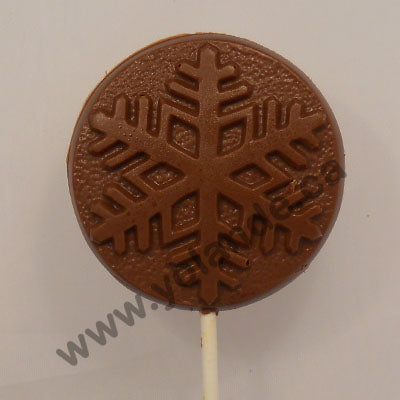 Moule à chocolat Noël - Flocon de neige sur bâton - Suçon (S-N307)