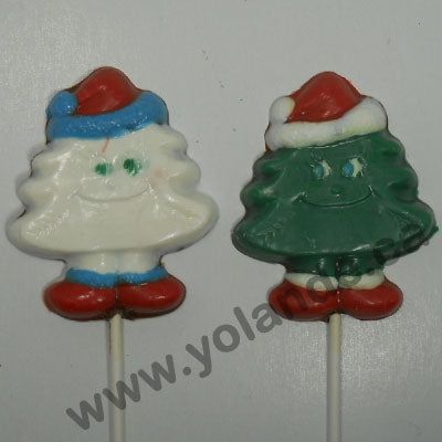 Moule à chocolat Noël - Sapin sur bâton - Suçon (S-N308)