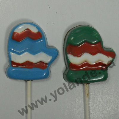 Moule à chocolat Noël - Mitaine sur bâton - Suçon (S-N313)