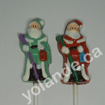 Moule à chocolat Noël - Père-Noël ancien sur bâton - Suçon (S-N34)