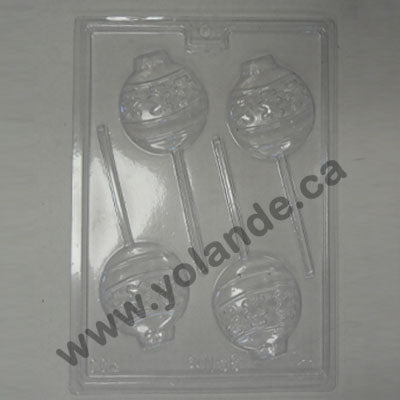 Moule à chocolat Noël - Boule sur bâton - Suçon (S-N36)