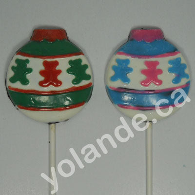 Moule à chocolat Noël - Boule sur bâton - Suçon (S-N36)