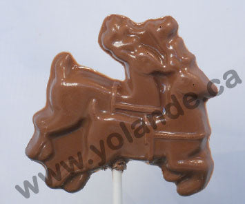 Moule à chocolat Noël - Rennes du Père-Noël sur bâton - Suçon (S-N45)