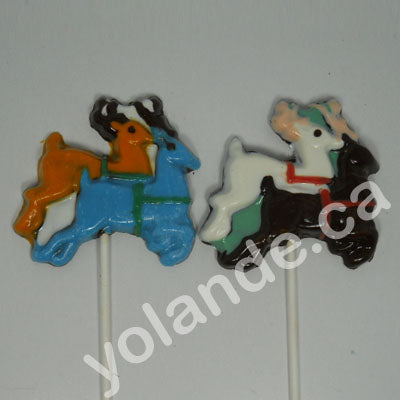 Moule à chocolat Noël - Rennes du Père-Noël sur bâton - Suçon (S-N45)