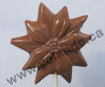 Moule à chocolat Noël - Poinsettia - Couronne - Bonhomme de neige - Père Noël sur bâton - Suçon (S-N58)