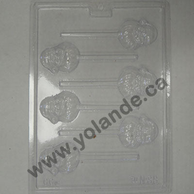 Moule à chocolat Noël - Père Noël sur bâton - Suçon (S-N88)