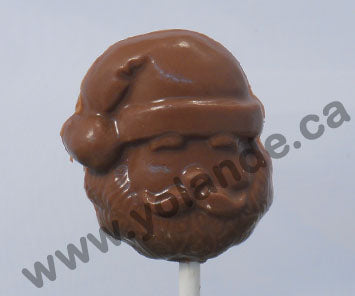 Moule à chocolat Noël - Tête de Père-Noël sur bâton - Suçon (S-N99)