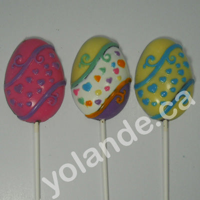 Moule à chocolat de Pâques - Oeuf sur bâton - Suçon (S-P104)