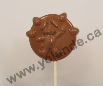 Moule à chocolat de Pâques - Lapin sur bâton - Suçon (S-P106)