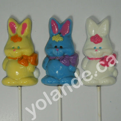 Moule à chocolat de Pâques - Lapin sur bâton - Suçon (S-P117)
