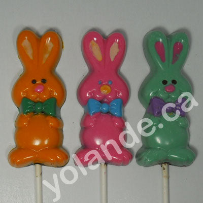 Moule à chocolat de Pâques - Lapin sur bâton - Suçon (S-P118)