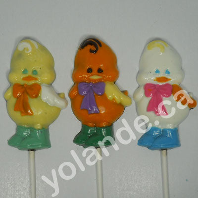 Moule à chocolat de Pâques - Poussin sur bâton - Suçon (S-P123)