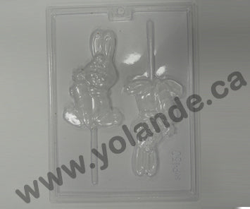Moule à chocolat de Pâques - Lapin sur bâton - Suçon (S-P130)