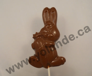 Moule à chocolat de Pâques - Lapin sur bâton - Suçon (S-P130)