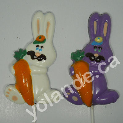 Moule à chocolat de Pâques - Lapin sur bâton - Suçon (S-P130)