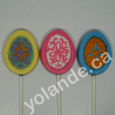 Moule à chocolat de Pâques - Oeuf sur bâton - Suçon (S-P135)